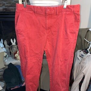 J. Crew Red and Blue Stretch Pants